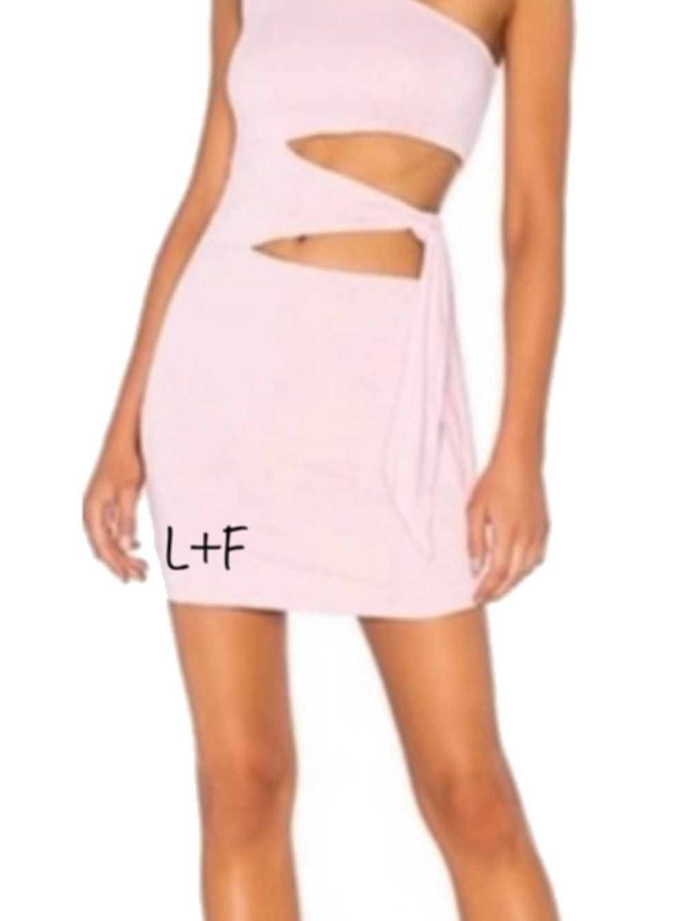 Lovers + Friends Pink One-Shoulder Cutout Mini Dress Sz M ~ NWT!!